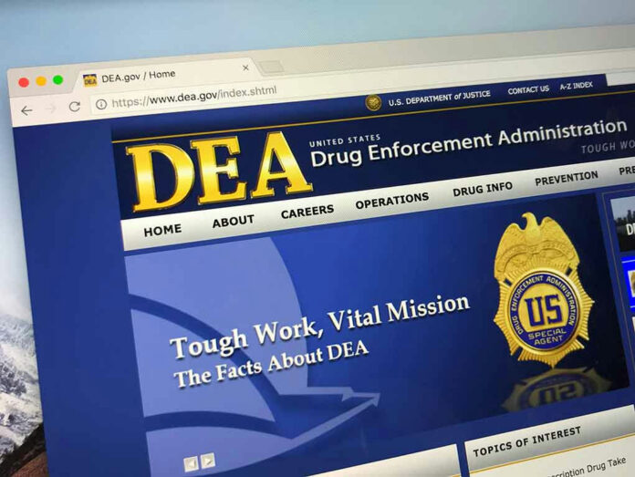 1113944018 DEA website homepage displayed on a computer screen.