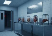 Kidney BAN Costs Countless Lives: Outdated Morality? Laboratory with jars containing anatomical specimens on a metal table