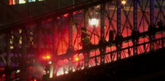 Fire breaks out on Brooklyn Bridge during Independence Day fireworks celebrations