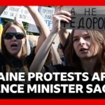 Mass protests in Ukraine after Zelensky sacks popular defence minister | BBC News