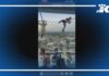 Witnesses capture the moment two men jump off the Space Needle