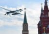 $2 Compass Upends Battlefield Tech military drone flying near ornate red-brick towers